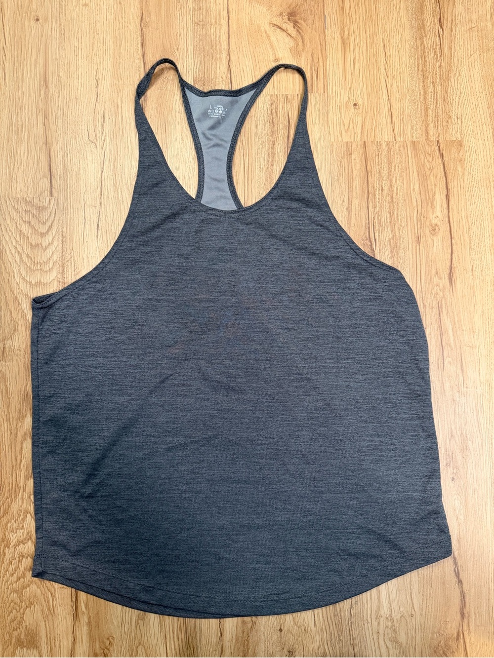 Men's Dark Gray Racerback Muscle Tank